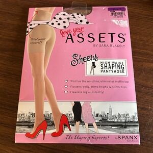 Assets by Sara Blakely Shaping Pantyhose Womens Size 5 Nude High Waist Sheers